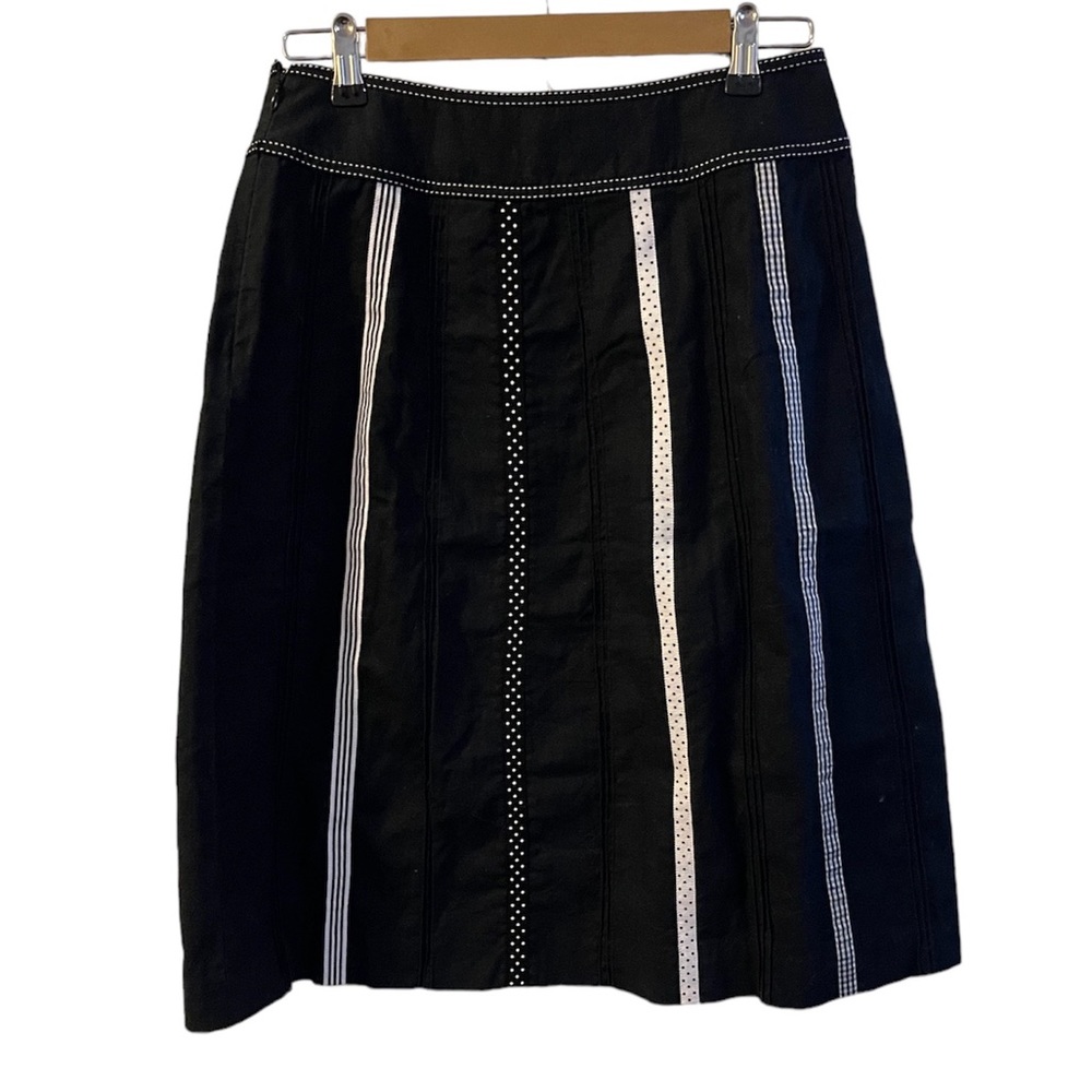 Talbots Petites A Line Skirt with Ribbon detailing linen blend